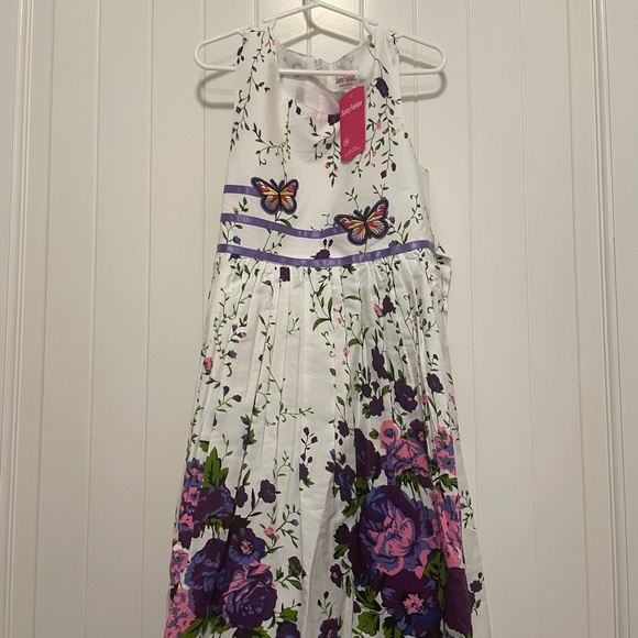 🦋 💜 NWT Sunny Fashion Girls Dress Double Bow Tie (Size 7/8) - Picture 4 of 8